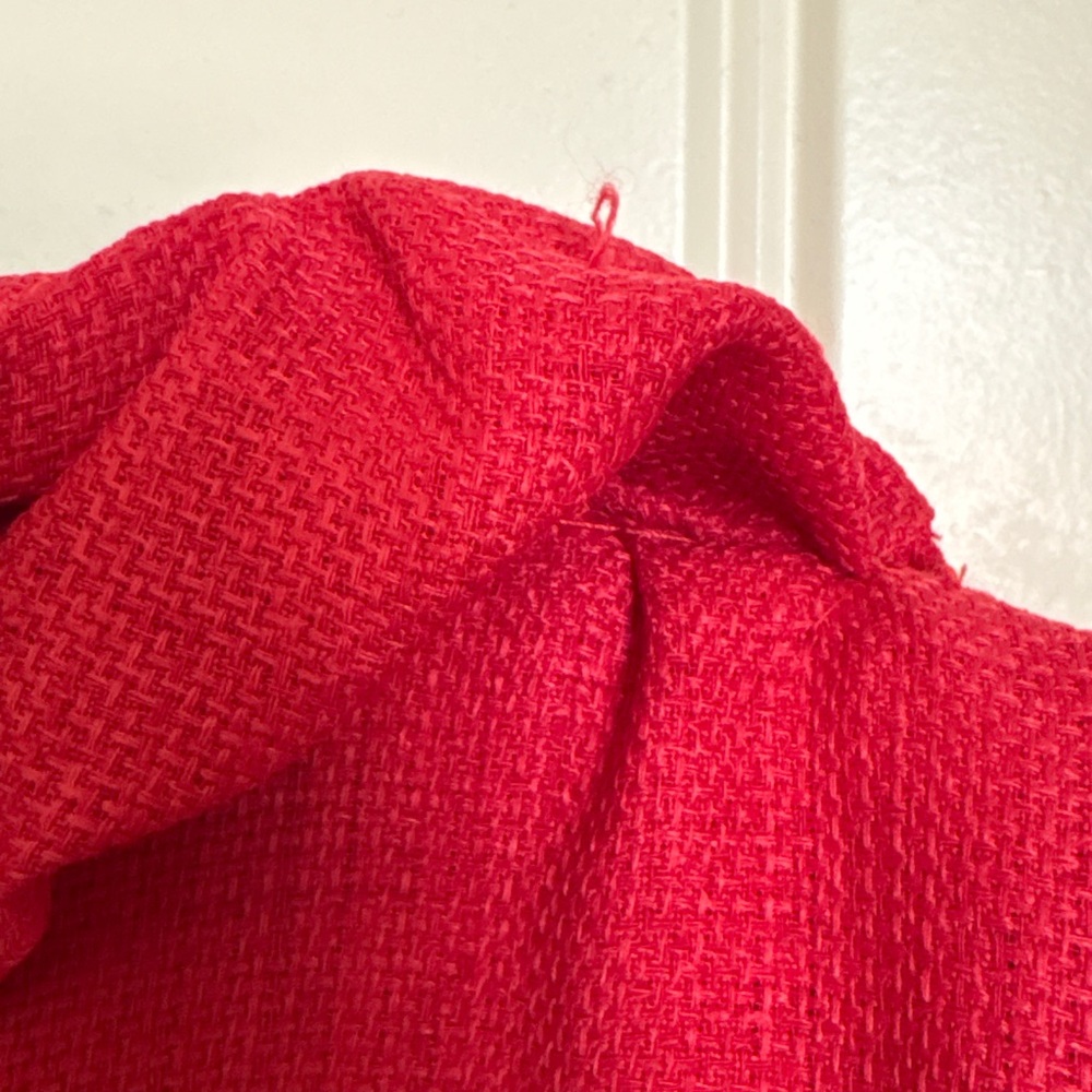 ANTONIO MELANI Red Midi Dress with Ruffle Neckline - Picture 6 of 6
